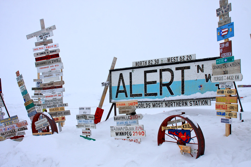 Alert, Nunavut most northern inhabited place