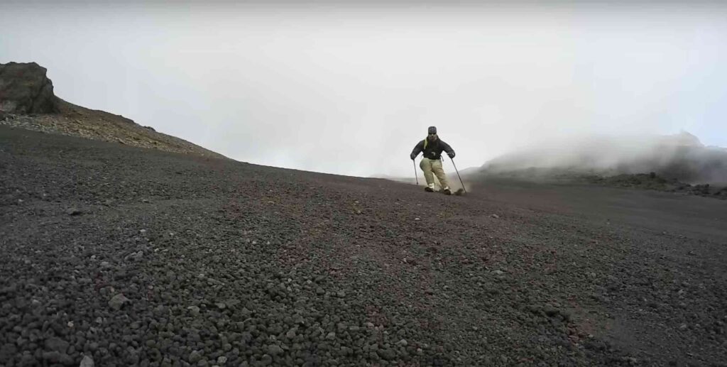 Claudio Lanzafame ski volcano